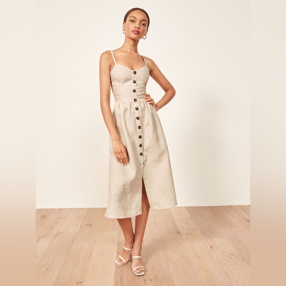 Reformation Thelma Linen Dress Size 0